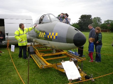 Hawker Hunter on display at the Queen's Diamond Jubilee celebrations, Lavendon