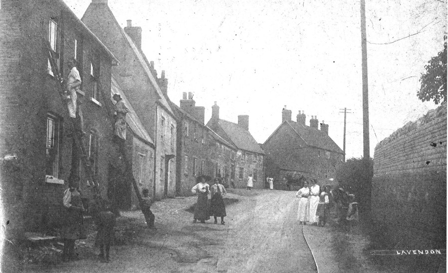 Painting and decorating in Northampton Road before the road was widened.
