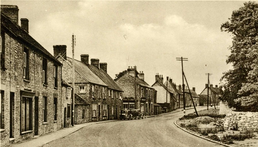 Northampton Road, Lavendon, circa 1947.
