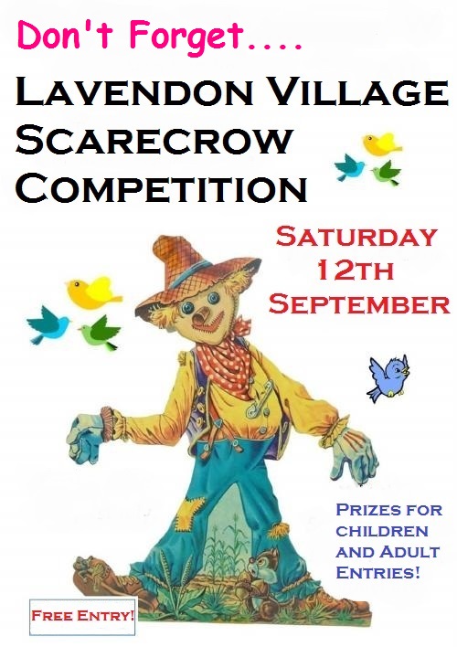 Scarecrow competition on Saturday, 12th September at the Lavendon Show