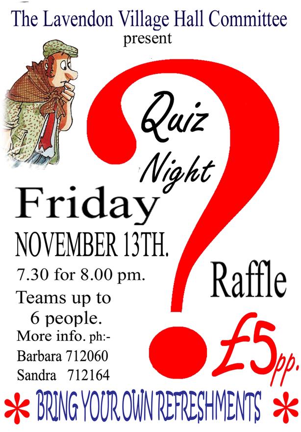 Quiz Night 13th November 2015