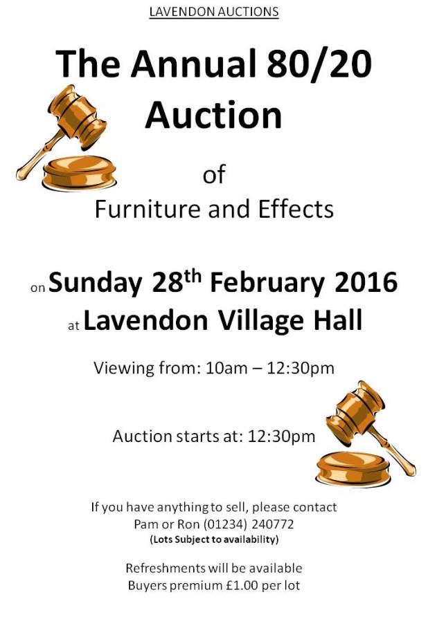 80/20 Lavendon Auction 2016