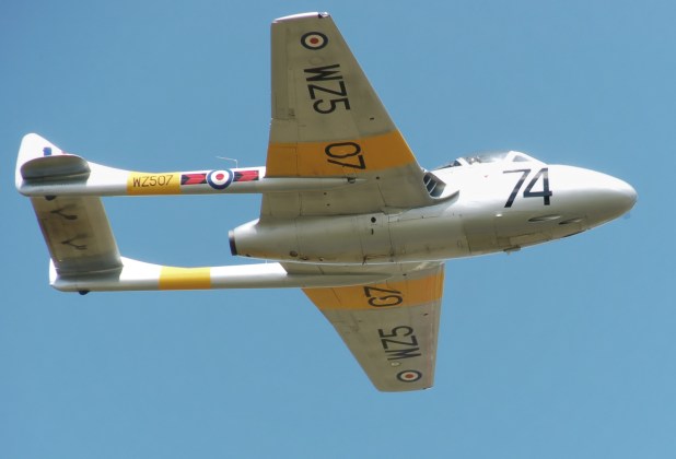 T11 de Havilland Vampire - Photographed by Adrian Pingstone in June 2010 and released to the public domain.