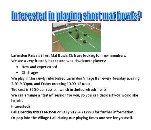 Lavendon Rascals Carpet Bowls