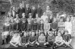 Lavendon School with Mr Bristow (top right)