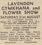Advert for 1946 Lavendon Gymkhana & Flower Show