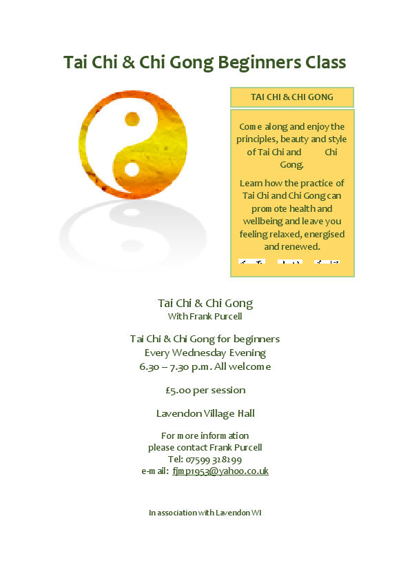 Tai Chi & Chi Gong Beginners Class