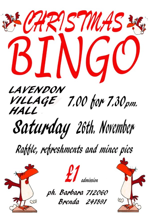 Christmas Bingo at Lavendon Village Hall